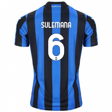 Kandiny Kinderen Ibrahim Sulemana #6 Blauw Zwart Thuisshirt Thuistenue 2024/25 T-Shirt