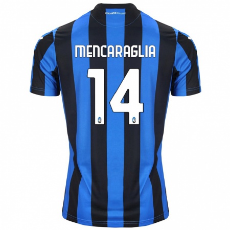 Kandiny Kinderen Filippo Mencaraglia #14 Blauw Zwart Thuisshirt Thuistenue 2024/25 T-Shirt