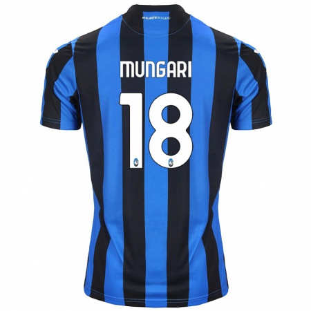 Kandiny Kinderen Giuseppe Mungari #18 Blauw Zwart Thuisshirt Thuistenue 2024/25 T-Shirt