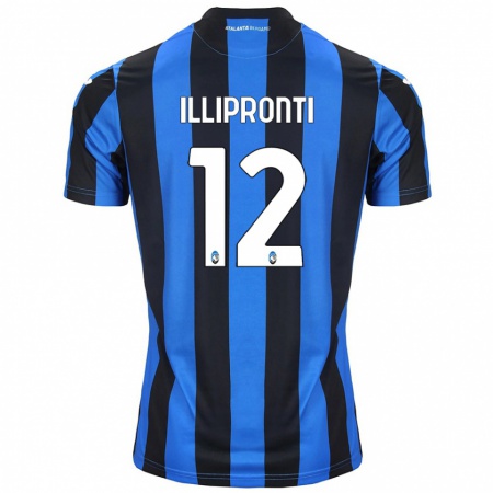 Kandiny Kinderen Filippo Illipronti #12 Blauw Zwart Thuisshirt Thuistenue 2024/25 T-Shirt