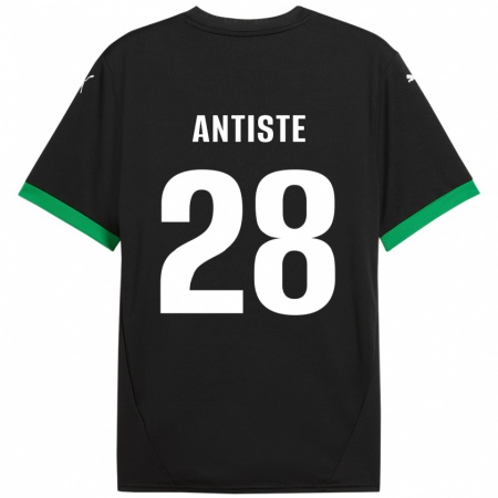 Kandiny Kinderen Janis Antiste #28 Zwart Donkergroen Thuisshirt Thuistenue 2024/25 T-Shirt