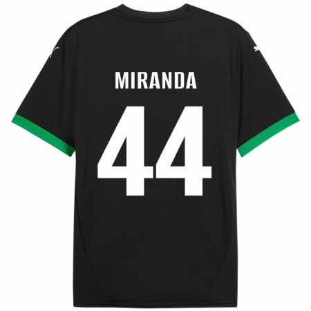 Kandiny Kinderen Kevin Miranda #44 Zwart Donkergroen Thuisshirt Thuistenue 2024/25 T-Shirt