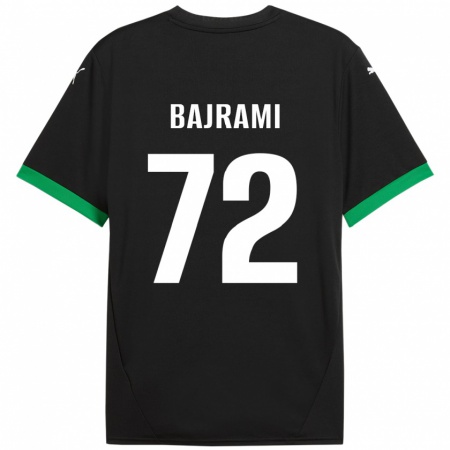 Kandiny Kinderen Nedim Bajrami #72 Zwart Donkergroen Thuisshirt Thuistenue 2024/25 T-Shirt