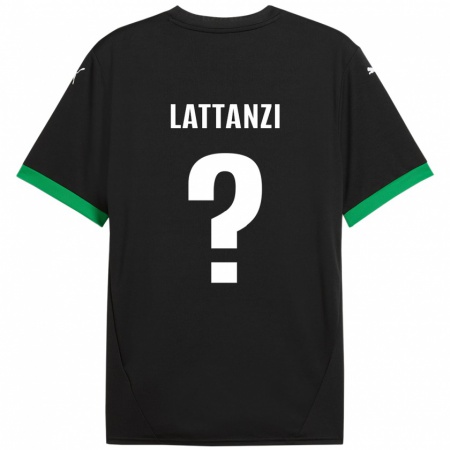 Kandiny Kinderen Luca Lattanzi #0 Zwart Donkergroen Thuisshirt Thuistenue 2024/25 T-Shirt