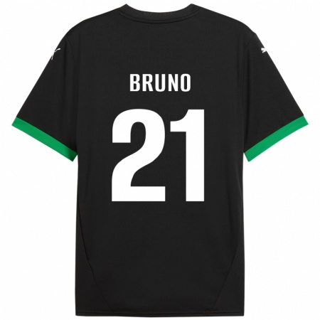 Kandiny Kinderen Kevin Bruno #21 Zwart Donkergroen Thuisshirt Thuistenue 2024/25 T-Shirt