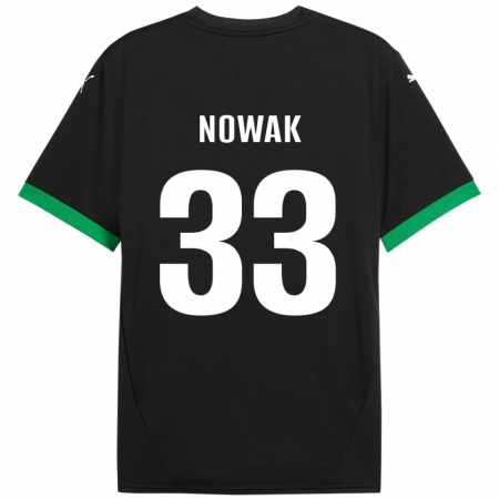 Kandiny Kinderen Julie Nowak #33 Zwart Donkergroen Thuisshirt Thuistenue 2024/25 T-Shirt