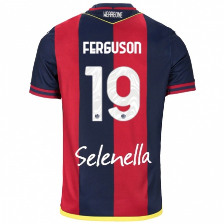 Kandiny Kinderen Lewis Ferguson #19 Rood Koningsblauw Thuisshirt Thuistenue 2024/25 T-Shirt