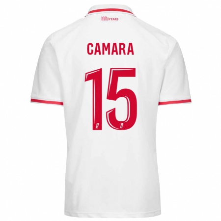 Kandiny Kinderen Lamine Camara #15 Wit Rood Thuisshirt Thuistenue 2024/25 T-Shirt België