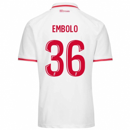 Kandiny Kinderen Breel Embolo #36 Wit Rood Thuisshirt Thuistenue 2024/25 T-Shirt