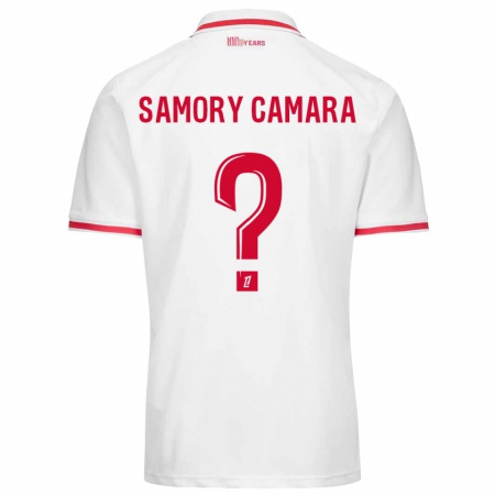 Kandiny Kinderen Verges Samory Camara #0 Wit Rood Thuisshirt Thuistenue 2024/25 T-Shirt