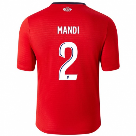 Kandiny Kinder Aïssa Mandi #2 Rot Weiß Heimtrikot Trikot 2024/25 T-Shirt Österreich