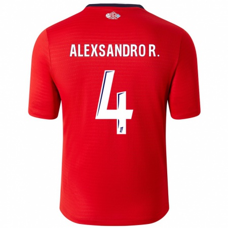 Kandiny Bambino Maglia Alexsandro #4 Rosso Bianco Kit Gara Home 2024/25 Maglietta