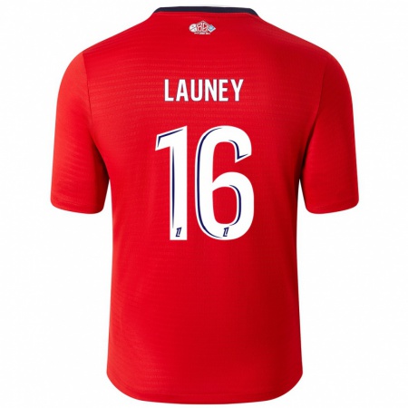 Kandiny Kinderen Elisa Launey #16 Rood Wit Thuisshirt Thuistenue 2024/25 T-Shirt