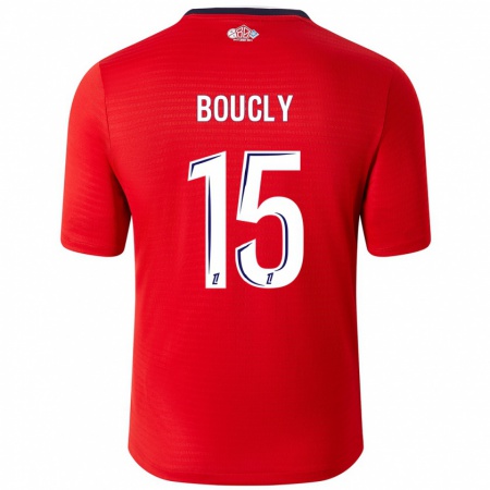 Kandiny Bambino Maglia Maite Boucly #15 Rosso Bianco Kit Gara Home 2024/25 Maglietta