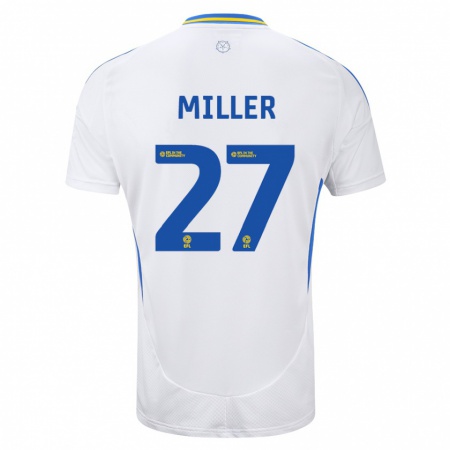 Kandiny Kinderen Amari Miller #27 Wit Blauw Thuisshirt Thuistenue 2024/25 T-Shirt