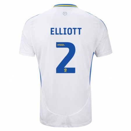 Kandiny Bambino Maglia Izzy Elliott #2 Bianco Blu Kit Gara Home 2024/25 Maglietta