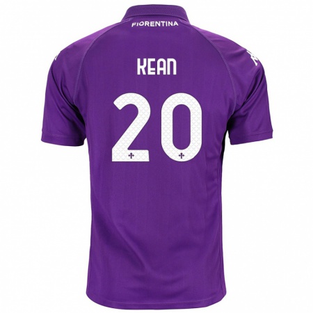 Kandiny Kinderen Moise Kean #20 Paars Thuisshirt Thuistenue 2024/25 T-Shirt