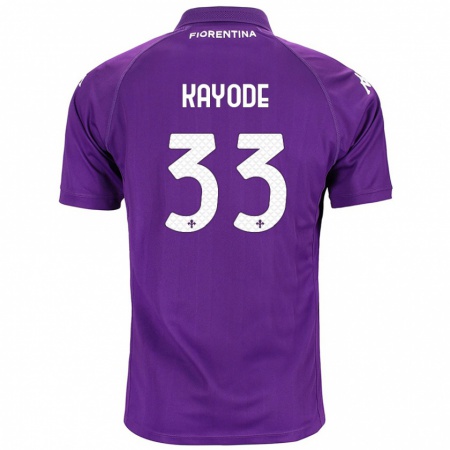 Kandiny Kinder Michael Kayode #33 Violett Heimtrikot Trikot 2024/25 T-Shirt Österreich