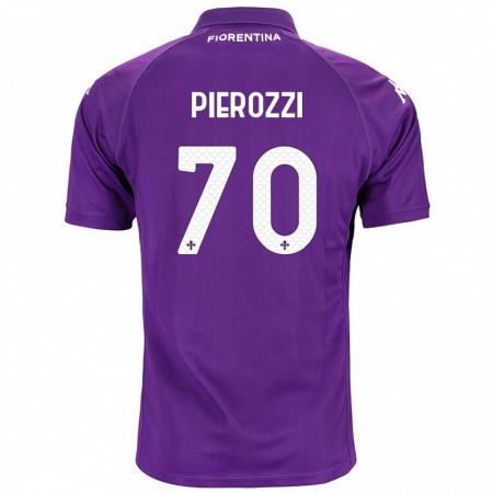 Kandiny Kinderen Niccolò Pierozzi #70 Paars Thuisshirt Thuistenue 2024/25 T-Shirt