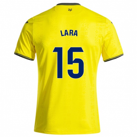 Kandiny Kinder Francisca Lara #15 Gelb Schwarz Heimtrikot Trikot 2024/25 T-Shirt Österreich