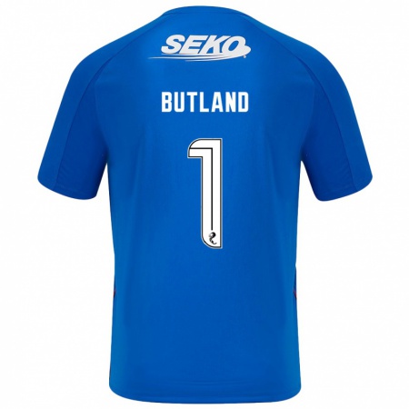 Kandiny Kinderen Jack Butland #1 Donkerblauw Thuisshirt Thuistenue 2024/25 T-Shirt