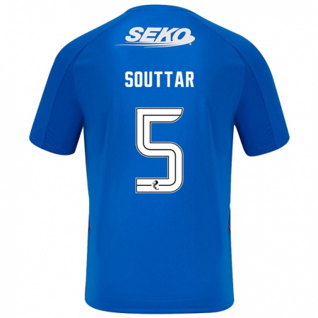 Kandiny Kinderen John Souttar #5 Donkerblauw Thuisshirt Thuistenue 2024/25 T-Shirt