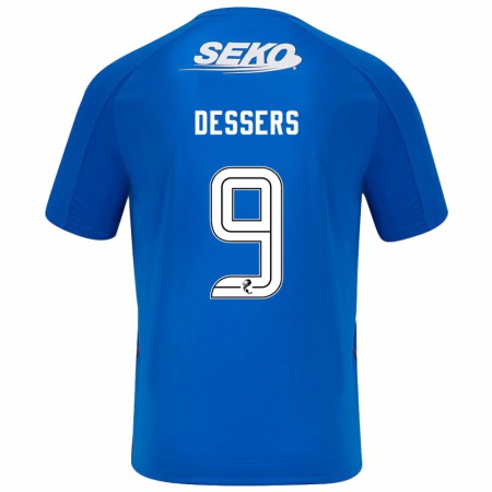 Kandiny Kinderen Cyriel Dessers #9 Donkerblauw Thuisshirt Thuistenue 2024/25 T-Shirt