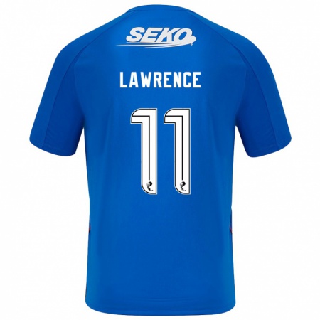 Kandiny Kinderen Tom Lawrence #11 Donkerblauw Thuisshirt Thuistenue 2024/25 T-Shirt