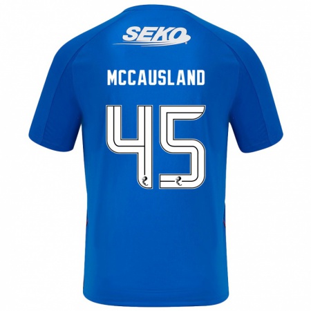 Kandiny Kinderen Ross Mccausland #45 Donkerblauw Thuisshirt Thuistenue 2024/25 T-Shirt