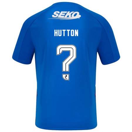 Kandiny Kinderen Zander Hutton #0 Donkerblauw Thuisshirt Thuistenue 2024/25 T-Shirt