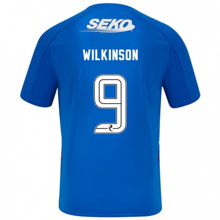 Kandiny Kinderen Katie Wilkinson #9 Donkerblauw Thuisshirt Thuistenue 2024/25 T-Shirt