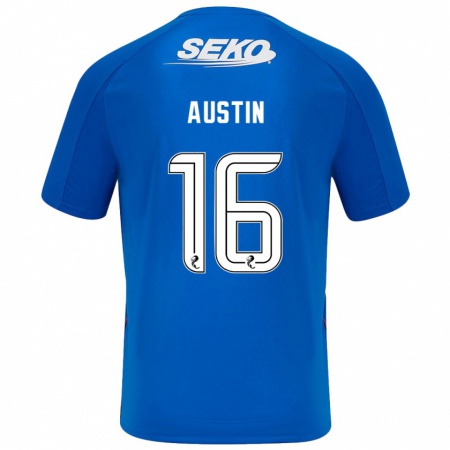 Kandiny Kinderen Eilidh Austin #16 Donkerblauw Thuisshirt Thuistenue 2024/25 T-Shirt