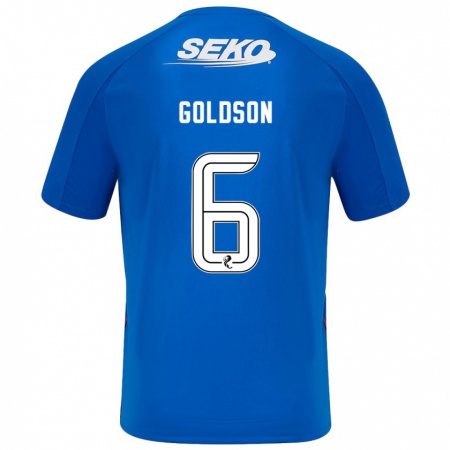 Kandiny Bambino Maglia Connor Goldson #6 Blu Scuro Kit Gara Home 2024/25 Maglietta