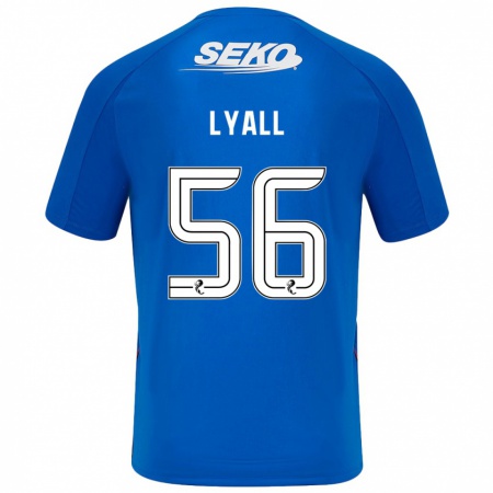 Kandiny Kinderen Arron Lyall #56 Donkerblauw Thuisshirt Thuistenue 2024/25 T-Shirt