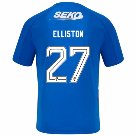 Kandiny Kinderen Maddie Elliston #27 Donkerblauw Thuisshirt Thuistenue 2024/25 T-Shirt