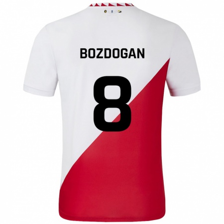 Kandiny Kinderen Can Bozdogan #8 Wit Rood Thuisshirt Thuistenue 2024/25 T-Shirt