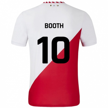 Kandiny Kinderen Taylor Booth #10 Wit Rood Thuisshirt Thuistenue 2024/25 T-Shirt