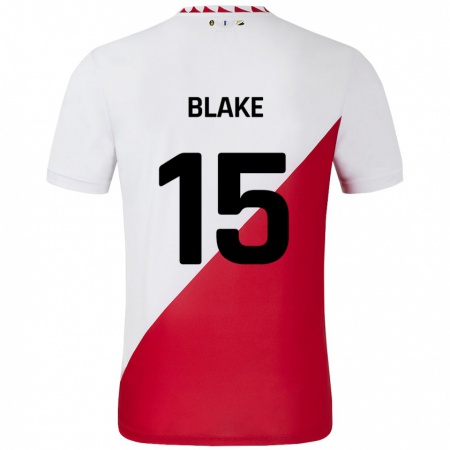 Kandiny Kinderen Adrian Blake #15 Wit Rood Thuisshirt Thuistenue 2024/25 T-Shirt