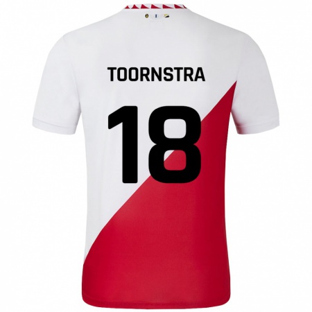 Kandiny Kinderen Jens Toornstra #18 Wit Rood Thuisshirt Thuistenue 2024/25 T-Shirt