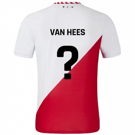 Kandiny Bambino Maglia Rickson Van Hees #0 Bianco Rosso Kit Gara Home 2024/25 Maglietta