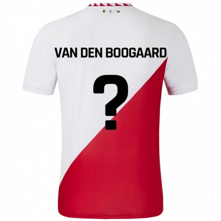 Kandiny Kinderen Brian Van Den Boogaard #0 Wit Rood Thuisshirt Thuistenue 2024/25 T-Shirt