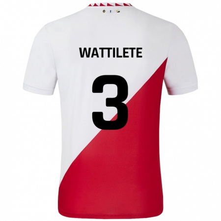 Kandiny Bambino Maglia Julia Wattilete #3 Bianco Rosso Kit Gara Home 2024/25 Maglietta