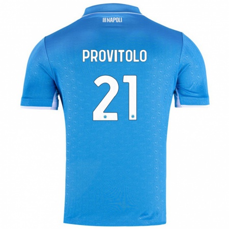 Kandiny Kinderen Vincenzo Provitolo #21 Hemelsblauw Thuisshirt Thuistenue 2024/25 T-Shirt