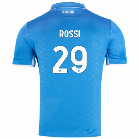 Kandiny Kinderen Francesco Rossi #29 Hemelsblauw Thuisshirt Thuistenue 2024/25 T-Shirt