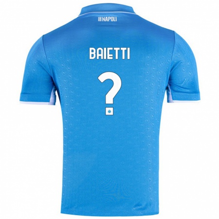 Kandiny Bambino Maglia Francesco Baietti #0 Azzurro Cielo Kit Gara Home 2024/25 Maglietta