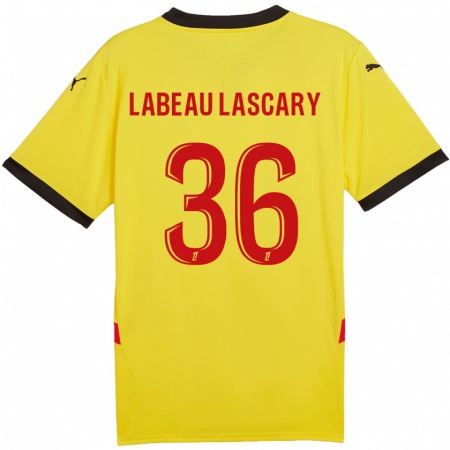 Kandiny Bambino Maglia Rémy Labeau Lascary #36 Giallo Rosso Kit Gara Home 2024/25 Maglietta