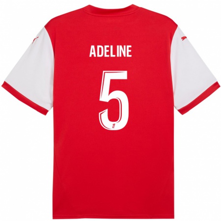 Kandiny Kinderen Martin Adeline #5 Rood Wit Thuisshirt Thuistenue 2024/25 T-Shirt