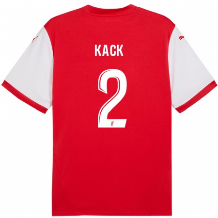 Kandiny Kinderen Mathilde Kack #2 Rood Wit Thuisshirt Thuistenue 2024/25 T-Shirt