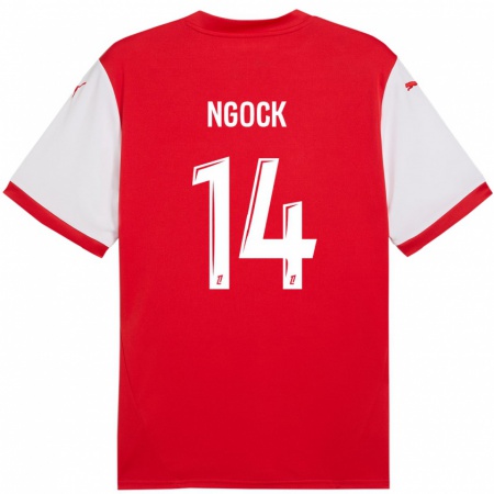 Kandiny Kinderen Monique Ngock #14 Rood Wit Thuisshirt Thuistenue 2024/25 T-Shirt