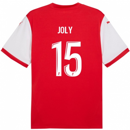 Kandiny Kinderen Lou-Ann Joly #15 Rood Wit Thuisshirt Thuistenue 2024/25 T-Shirt